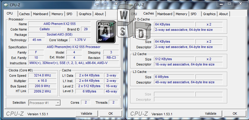 AMD Phenom 2 X2 555